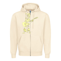 Sandshell cat playing guitar Zipper Hoodie - linhVisuals