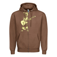 Chestnut cat playing guitar Zipper Hoodie - linhVisuals