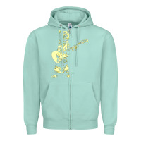 Seafoam cat playing guitar Zipper Hoodie - linhVisuals