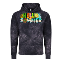 Cloud Black Hello Summer Vintage Hoodie - CowhideDigitalArt