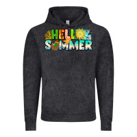 Vintage Black Hello Summer Vintage Hoodie - CowhideDigitalArt