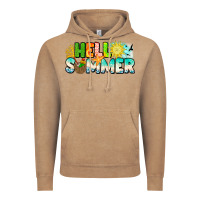 Vintage Coffee Hello Summer Vintage Hoodie - CowhideDigitalArt