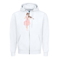 White lindsey stirling Zipper Hoodie - linhVisuals