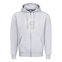 Heather Grey micke mouse tshirt Zipper Hoodie - linhVisuals