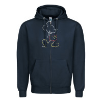 Navy micke mouse tshirt Zipper Hoodie - linhVisuals