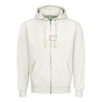 Oatmeal Heather micke mouse tshirt Zipper Hoodie - linhVisuals