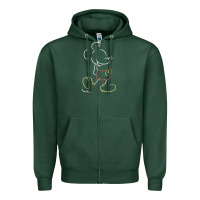 Sports Green micke mouse tshirt Zipper Hoodie - linhVisuals