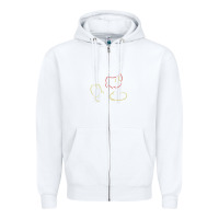 White micke mouse tshirt Zipper Hoodie - linhVisuals