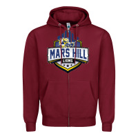 Burgundy mars hill university Zipper Hoodie - linhVisuals