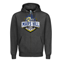 Charcoal Heather mars hill university Zipper Hoodie - linhVisuals