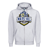 Heather Grey mars hill university Zipper Hoodie - linhVisuals