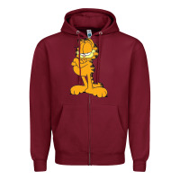 Burgundy gearl Zipper Hoodie - linhVisuals