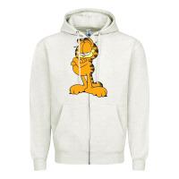 Oatmeal Heather gearl Zipper Hoodie - linhVisuals