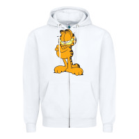 White gearl Zipper Hoodie - linhVisuals