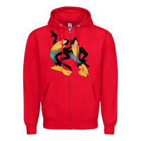 Red Heckle and Jeckle Zipper Hoodie - linhVisuals