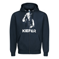 Navy kiefer sutherland müsïc Zipper Hoodie - linhVisuals
