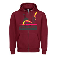 Burgundy motion city soundtrack clässic Zipper Hoodie - linhVisuals