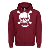 Skull Crossbones Zipper Hoodie | Teevron
