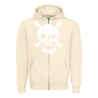 Sandshell skull crossbones Zipper Hoodie - linhVisuals