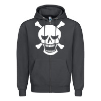 Smoke skull crossbones Zipper Hoodie - linhVisuals