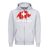 Heather Grey switzerland Zipper Hoodie - linhVisuals