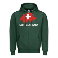 Sports Green switzerland Zipper Hoodie - linhVisuals