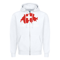 White switzerland Zipper Hoodie - linhVisuals