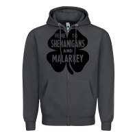 Smoke prone to shenanigans and malarkey Zipper Hoodie - linhVisuals