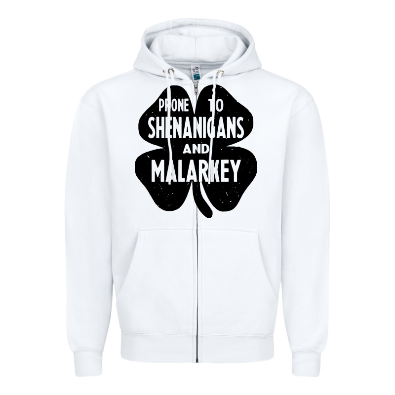 Prone To Shenanigans And Malarkey Zipper Hoodie by linhVisuals | Teevron