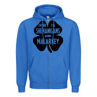 True Royal prone to shenanigans and malarkey Zipper Hoodie - linhVisuals