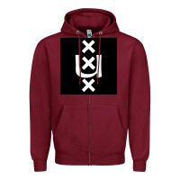 Burgundy Amsterdam University Zipper Hoodie - linhVisuals