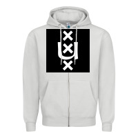 Dove Grey Amsterdam University Zipper Hoodie - linhVisuals