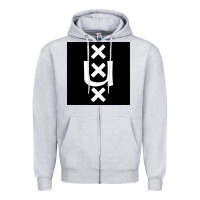 Heather Grey Amsterdam University Zipper Hoodie - linhVisuals