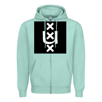 Seafoam Amsterdam University Zipper Hoodie - linhVisuals
