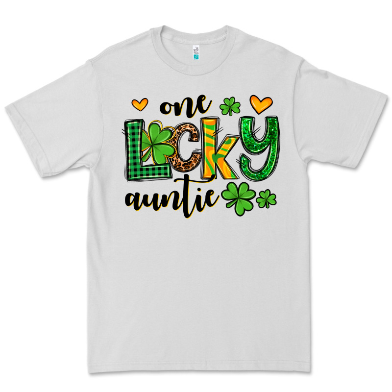 One Lucky Auntie St. Patrick's Premium Tee by OliviaCreatesArt | Teevron