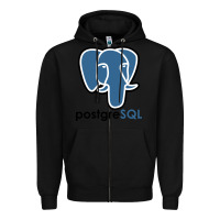 Black Postgresql Zipper Hoodie - linhVisuals