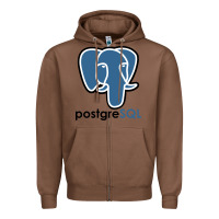 Chestnut Postgresql Zipper Hoodie - linhVisuals
