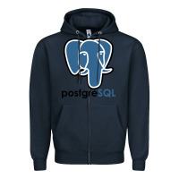 Navy Postgresql Zipper Hoodie - linhVisuals