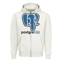 Oatmeal Heather Postgresql Zipper Hoodie - linhVisuals
