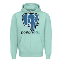 Seafoam Postgresql Zipper Hoodie - linhVisuals