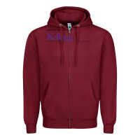 Burgundy kellogg high school Zipper Hoodie - linhVisuals