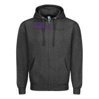 Charcoal Heather kellogg high school Zipper Hoodie - linhVisuals