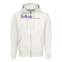 Oatmeal Heather kellogg high school Zipper Hoodie - linhVisuals