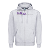 Heather Grey kellogg high school Zipper Hoodie - linhVisuals