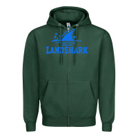 Sports Green landshark Zipper Hoodie - linhVisuals