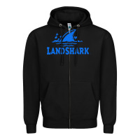 Black landshark Zipper Hoodie - linhVisuals