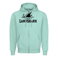Seafoam landshark Zipper Hoodie - linhVisuals