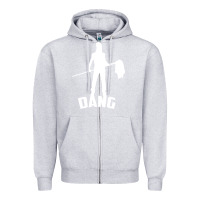 Heather Grey joe dirt dang Zipper Hoodie - linhVisuals