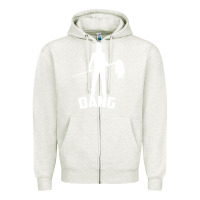 Oatmeal Heather joe dirt dang Zipper Hoodie - linhVisuals