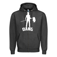 Charcoal Heather joe dirt dang Zipper Hoodie - linhVisuals